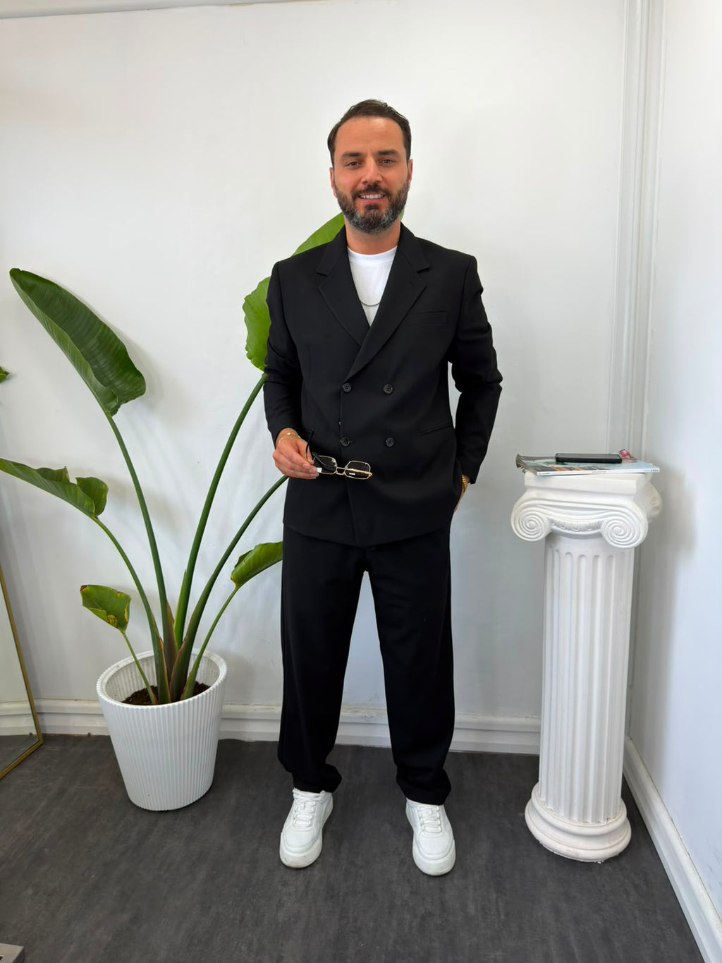 ÇİFT DÜĞMELİ CEKET PANTOLON TAKIM ELBİSE